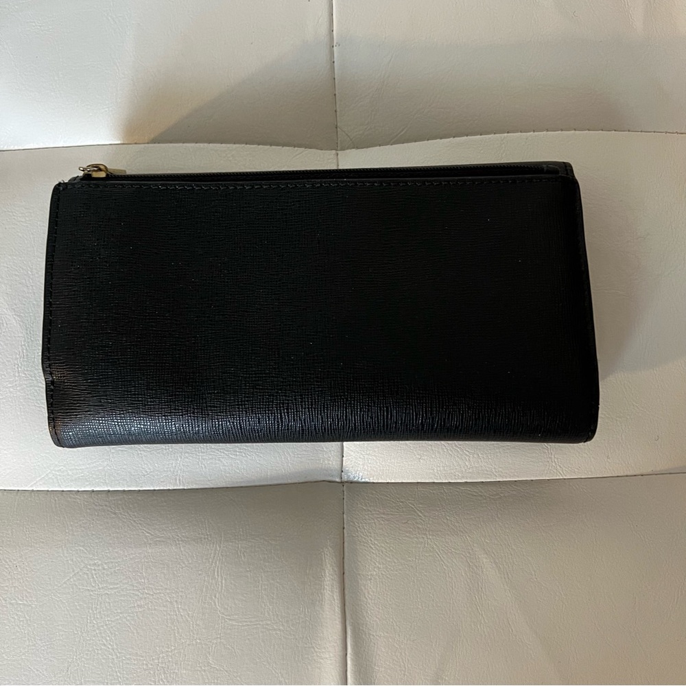 Coach Saffiano Leather Tri-Fold Checkbook Wallet - Picture 3 of 13